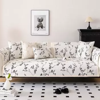 Доступная роскошная подушка для дивана в стиле ретро, простая современная универсальная нескользящая синельная спинка на четыре сезона, тканевый чехол 70*70