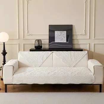 Доступная роскошная стильная осенне-зимняя плюшевая нескользящая подушка для дивана, простая новая молочная замша, чехлы для диванов, полотенец, теплая подушка 70*70