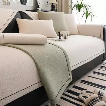 Доступный роскошный стиль, элитная диванная подушка, синель, универсальная нескользящая подушка Four Seasons, простой современный универсальный универсальный чехол, ткань 70*70cm