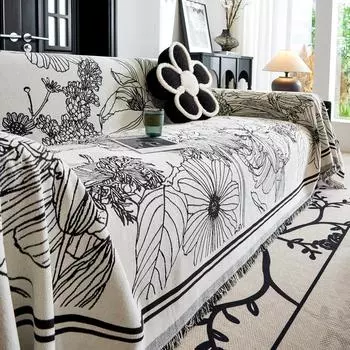 Доступный роскошный стильный чехол для дивана из синели, ткань Four Seasons, универсальный двусторонний чехол с полным покрытием, нескользящий чехол для дивана 180X130