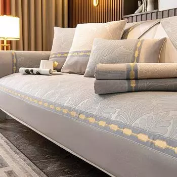 Доступный роскошный стиль, высококачественная диванная подушка Four Seasons, универсальный нескользящий чехол из натуральной кожи, американская подушка, простой современный чехол из ткани 70*70cm