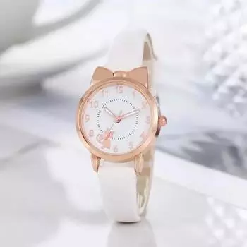 Досуг минималистичные универсальные часы персонализированные милый мультяшный кот не светящийся указатель для студента женские часы