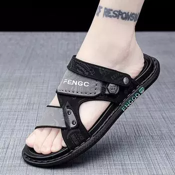 Досуг пляжные праздничные тапочки мужские сандалии летняя мужская обувь 2024 новые уличные кроссовки мужские ретро удобные повседневные сандалии мужские 42