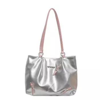 Досуг, поездки на работу, большая вместительная сумка, женская, индивидуальная, иностранная, сумка через плечо, студенческая, классная сумка Tide серебряный