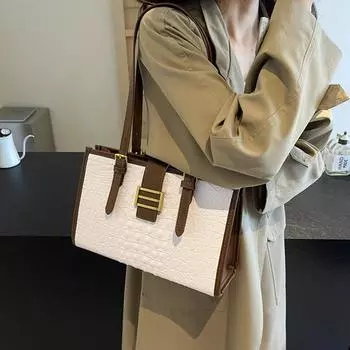 Досуг женские сумки на одно плечо подмышкой большой емкости осень-зима универсальные сумки текстура камень узор PU сумка-тоут