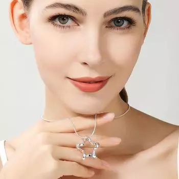 Doteffil 925 Sterling Silver Starfish Pendant Necklace 16 -30 Inch Snake Chain For Women Fashion Wedding Engagement Jewelry 40cm