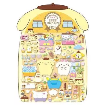 [Dotty Dog] Мягкая координационная наклейка Sanrio: Пом Пом Пурин, популярный персонаж в Корее