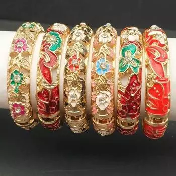 Double Bangle Chinese Cloisonne Bracelet Enamel Women s Hand Bracelet Jewelry Gift adult 2