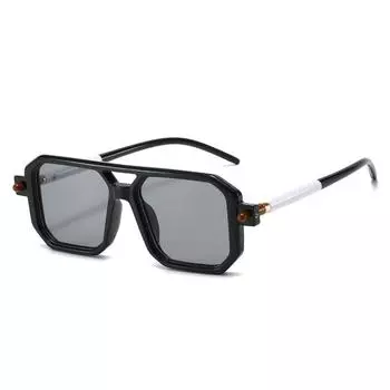 Double Beam Square Sunglasses Men S Street Sunglasses Trendy Glasses Regular