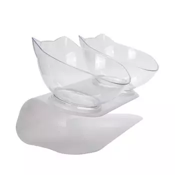 Double Cat Bowl With Stand Pet Food Bowls for Cats Durable Non-slip Small Dogs Water Feeder Kitten Drinking Dish Pet Supplies