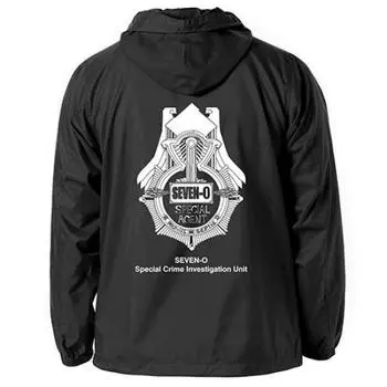 DOUBLE DECKER Doug & Kirill SEVEN-0 Hooded Windbreaker Black x White XL Size