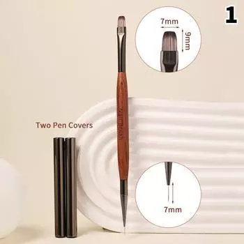 Double Ended 7/12/13Mm Liner Painting Brush Nail Art Flat Round Drawing Flowers Diy Petal Pen Tools Glue Phototherapy Pen as the picture