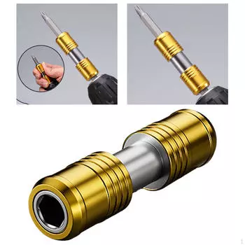Double Ended Bit Holder,1/4 inch Hex Inner Hole,Easy to Use,Quick Release,Electric Screwdriver
