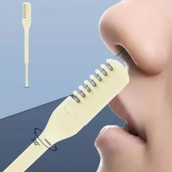 Двусторонний триммер для волос в носу Ручной спиральный ершик для чистки ушей Ножницы для волос в носу Бритва Триммер для волос в носу 3pcs