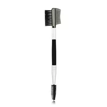 Double Ended Wood Handle Stainless Steel Makeup Brushes Eyebrow Brush Eyelash Brush Eyebrow Comb