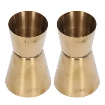 Double Head Cocktail Jigger Stainless Steel Gold Wine Jigger Bar Measuring Cup for Restaurant L(for 6.5-9kg)