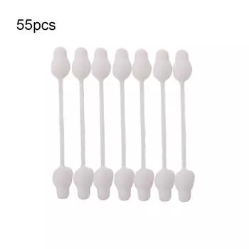 Double-Headed for Cats Dogs Kids Nose Cleaning Tool Buds Tip Swabs Cotton Bud Ears Cleaning Sticks 55pcs