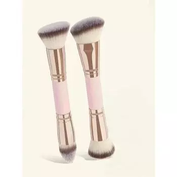 Double-Headed Foundation Brush 2 Foundation Brushes Multi-Functional Double-Headed Brush Multi-Functional Double-Headed Makeup Brush