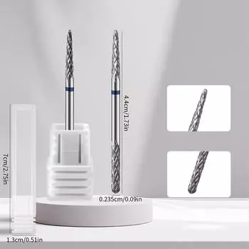 Double Headed Tungsten Steel Nail Polish Head Electric Drill Manicure Pedicure Tools Nail Polishing Machine Accessories