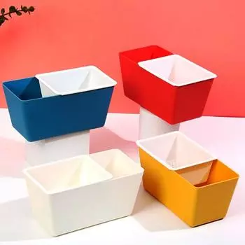Double-layer Household Multifunctional Practical Fruit Box Candy Plate Storage Box Snack Plate синий