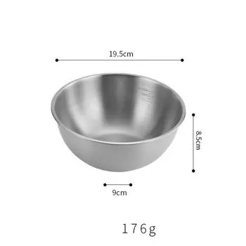 Double Layer Soup Rice Bowl Anti-Scalding Dish Container Durable Fruit Salad Bowl Food Tableware Silver 1300ml