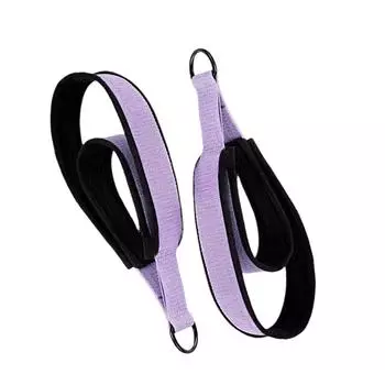 Double Loop Strap 1 Pair Pilates Yoga Double Loop Belt Fitness Equipment Strap for Gym Double Loop Yoga Pilates Strap фиолетовый