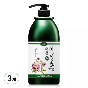 Double Mo Houttuynia cordata шампунь для кожи головы с цветочным ароматом, 1 л, 3 шт.