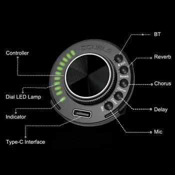 DOUBLE OS1 Резонансный звукосниматель Встроенный предусилитель SFT Same Frequency Trans Гитарный предусилитель Система с реверберацией Chorus Delay Recharg чёрный