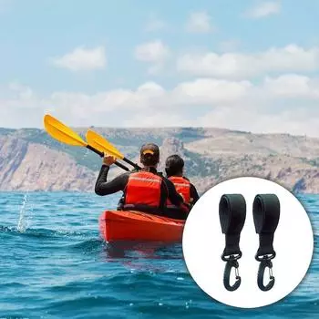Double Pack Kayak Paddle Magic Buckle Strap Clip For Sup Boat Board Paddle Rowing Surf Paddle O L8R1 black-One-size