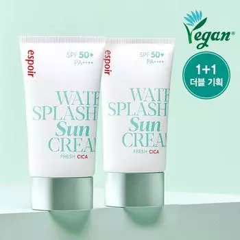 [Двойное планирование] Espoir Water Splash Солнцезащитный крем Cica 60 мл (+60мл) SPF50+ PA++++, корейский солнцезащитный крем.