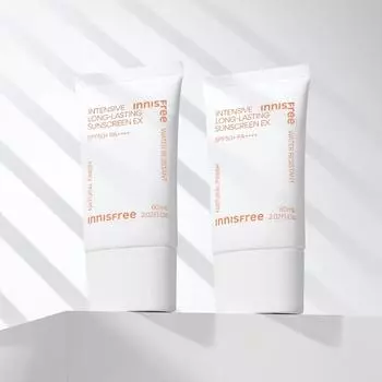 [Double Planning] Innisfree Intensive Long Lasting Sunscreen EX SPF 50+ PA++++ 60ml, 2 units, Korean cosmetics