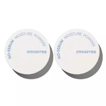 [Double Planning] Innisfree No Sebum Moisture Powder 5 г, 2 упаковки, корейская косметика