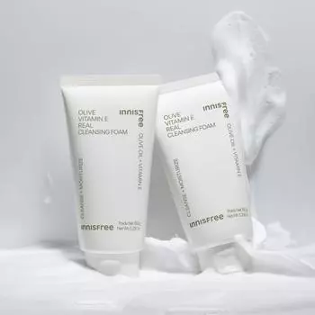 [Double Planning] Пенка для умывания Innisfree Olive Vitamin E Real Cleansing Foam 150 г 150 мл, 2 шт., корейская косметика