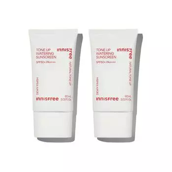 [Double Planning] Солнцезащитный крем Innisfree Tone-Up Watering SPF50+ PA++++ 60 мл, 2 шт., корейская косметика