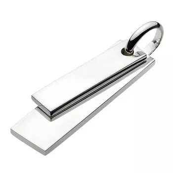 Double Plate Simple Pendant fp0128 [Figmart] [Silver Accessory]
