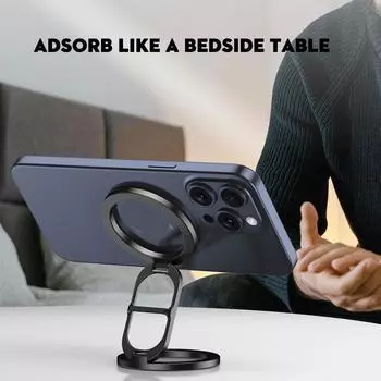 Double-ring Double-sided Magnetic Car Stand Multi-functional Magnetic Navigation Car Phone Car Folding Stand Mount Dashboar N4S1