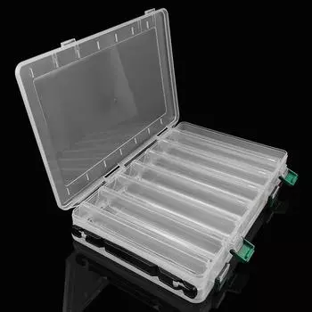 Double Sided 14 Compartments Fishing Tackle Boxes Fishing Lure Organizer ?