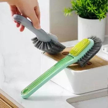 Double-sided Cleaning Brush Light Luxury Circular Washing Clothes Brush Home