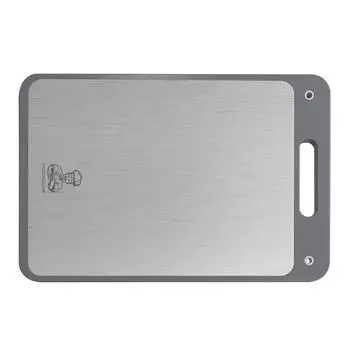 Double Sided Cutting Board | Non-Stick Chopping Boards | Stainless Steel and PP Kitchen Chopping Boards for Fruit Baking Bread белый