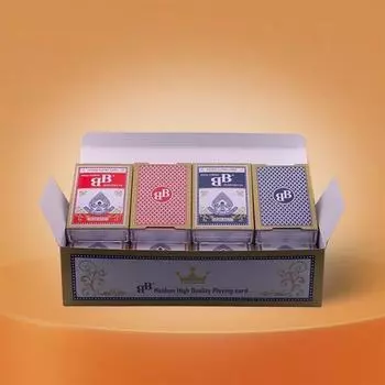 Двусторонние пенопластовые карты BB hold em 2 вида x 6 пенсов, 12 пачек, красные синие, популярная корейская игра