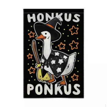 Двусторонний флаг для сада на Хэллоуин для сезонного декора в различных комнатах Duck