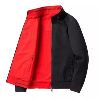 Double-sided Jacket Men s Spring and Autumn Large-size Cotton Jacket Middle-aged and Elderly Dad s Versatile Business Casual Men s Top M