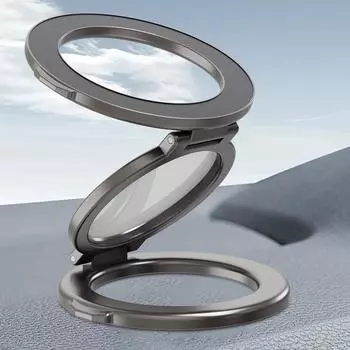 Double-Sided Magnetic Phone Ring Holder Multifunctional Foldable Cell Phone Holder Phone Ring Kickstand for MagSafe Accessories