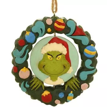 Double-Sided Rotating Ornament – Santa Hat Hanging Decoration One Size зелёный