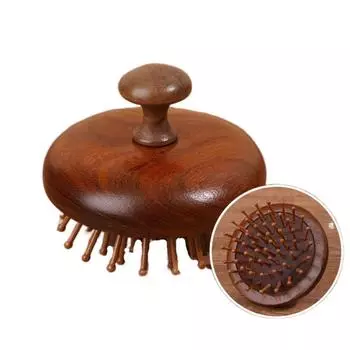 Double Sided Sandalwood Air Bag Comb Golden Silk Anti Static Air Cushion Comb Nose Relieve Stress Comb Brush Curly Hair