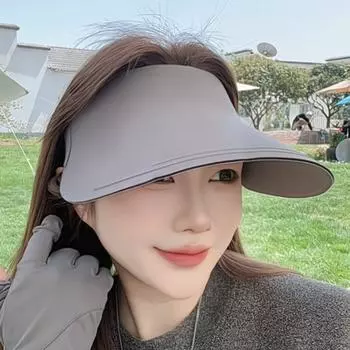 Double-Sided Seamless Sun Protection Hat Women s 2025 New Arrival Summer UV Protection Foldable Cycling Sun Hat Dark gray/double-sided foldable All yards