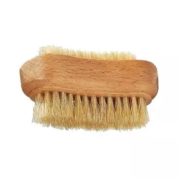 Двухсторонние щетки для чистки ногтей с деревянной ручкой из натуральной щетины, инструмент для маникюра и педикюра, щетка для чистки B