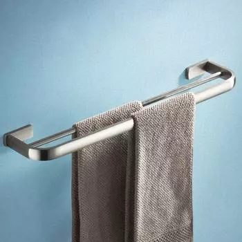 Double Towel Bar Nickel Antique Black White Gold Chrome Brass Wall Mounted Lavatory Bathroom Towel Rail Holder Shelf Storage