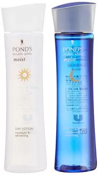 Double White Лечебный отбеливающий увлажняющий лосьон набор POND S (пруда) Pond s День/Ночь 150мл+150мл