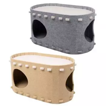 DoubleDecks Cats House Sleeping Bed Scratchproof Sleeping Bed Tunnel